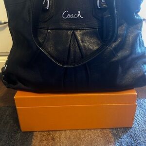 Coach Black Leather Shoulder Bag